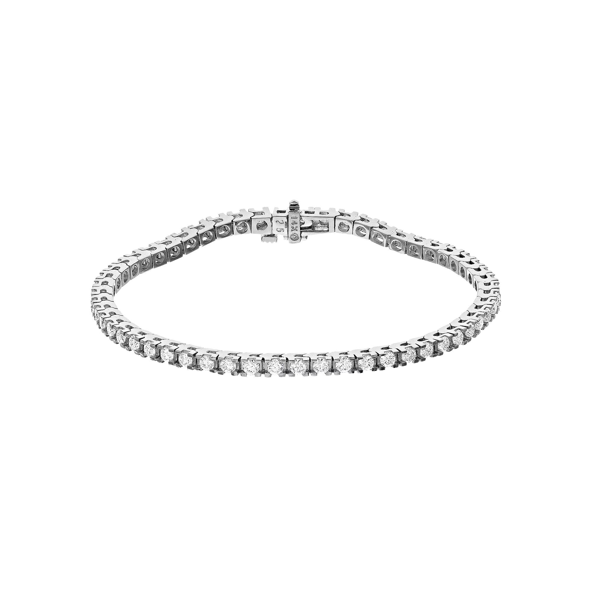 Radiant Fire 14k White Gold Lab-Created Moissanite Tennis Bracelet, Women's, Size: 7" Product Image