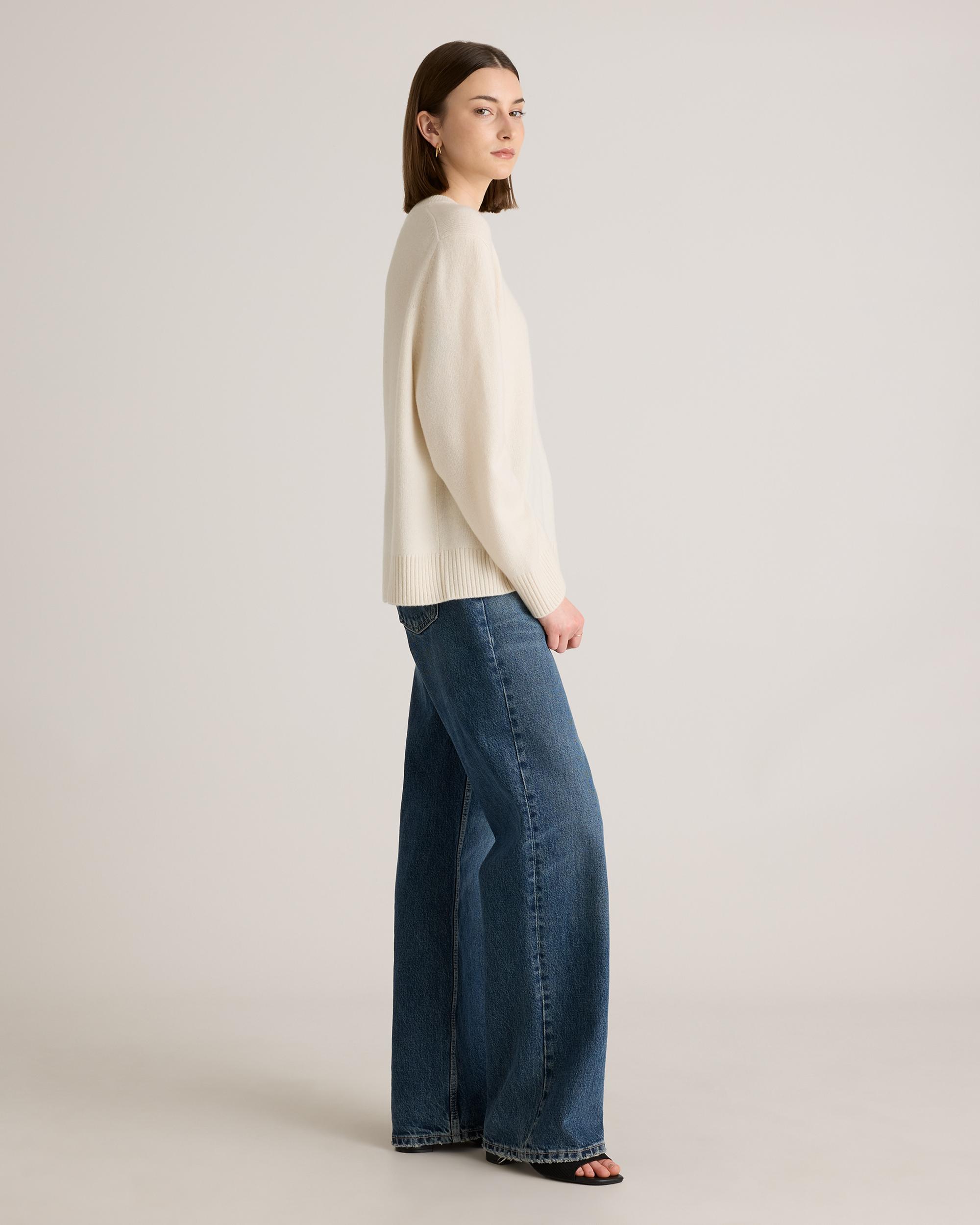 Quince | Women's Mongolian Cashmere Oversized Crewneck Sweater Product Image