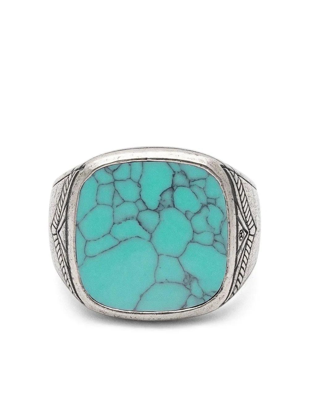 Genuine Turquoise Signet ring  Product Image