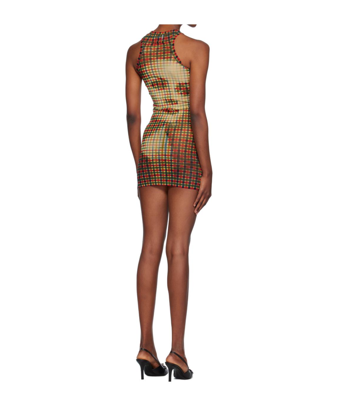 JEAN PAUL GAULTIER Graphic Print Dress In Brown Product Image