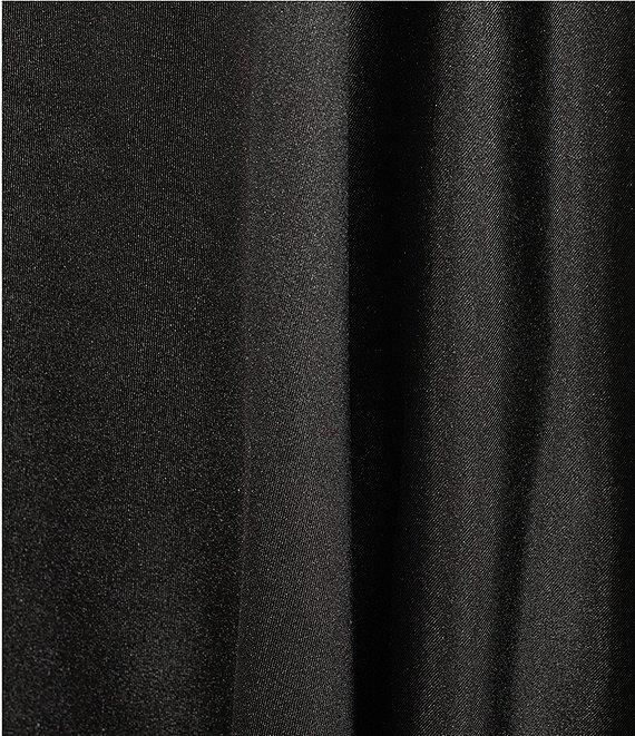 B. Darlin Sweetheart Drape Neck Illusion Corset Waist Lace Up Back Dress Product Image