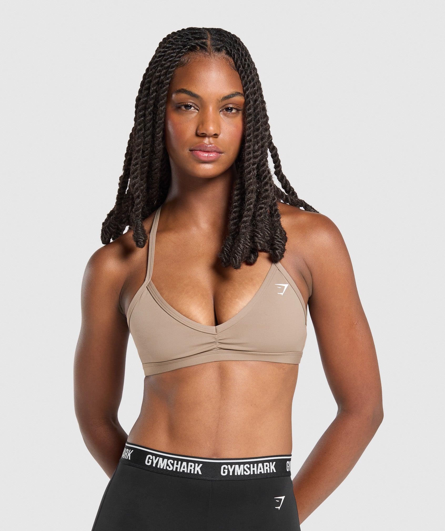 Gymshark Minimal Sports Bra - Lifestyle Brown Female Product Image