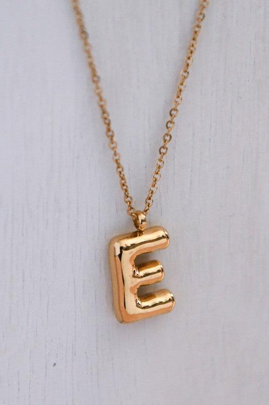 Balloon Initial Gold Necklace Product Image