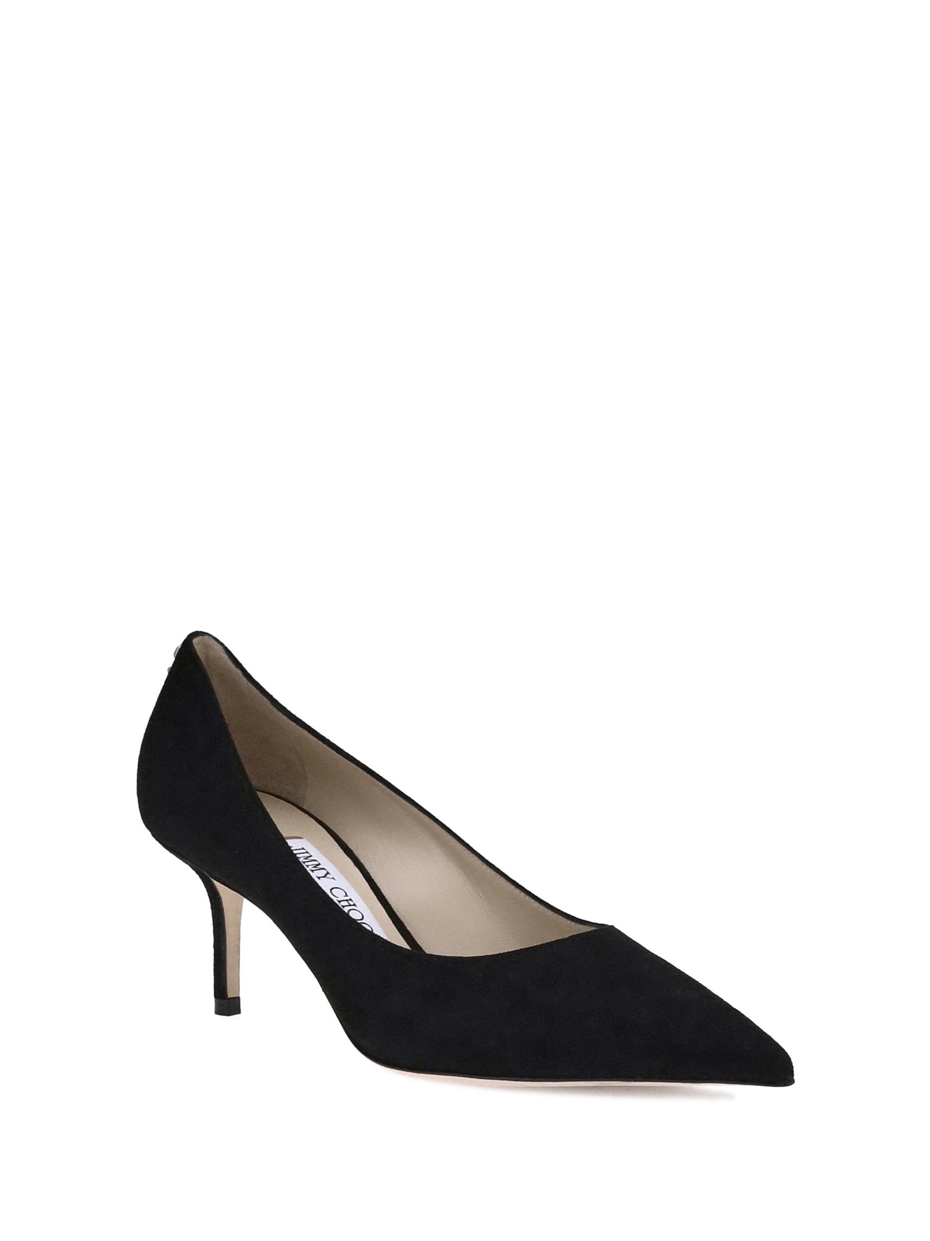 JIMMY CHOO Dark Brown Suede Pumps In Black Product Image