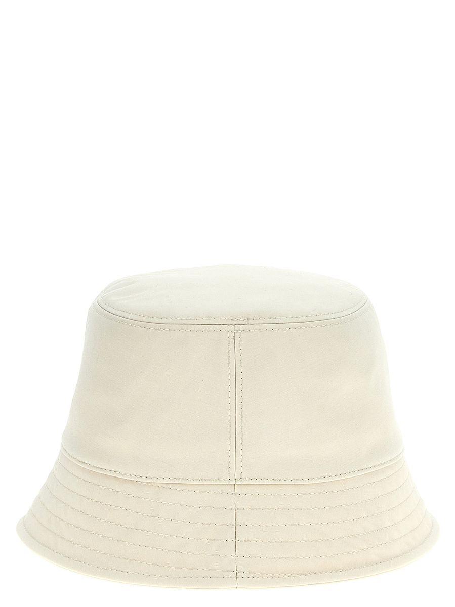 MONCLER Women Ivory Polyester Blend Bucket Hat In White Product Image
