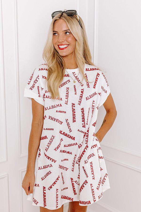 School Spirit Sequin Embroidered Mini Dress in Alabama Product Image