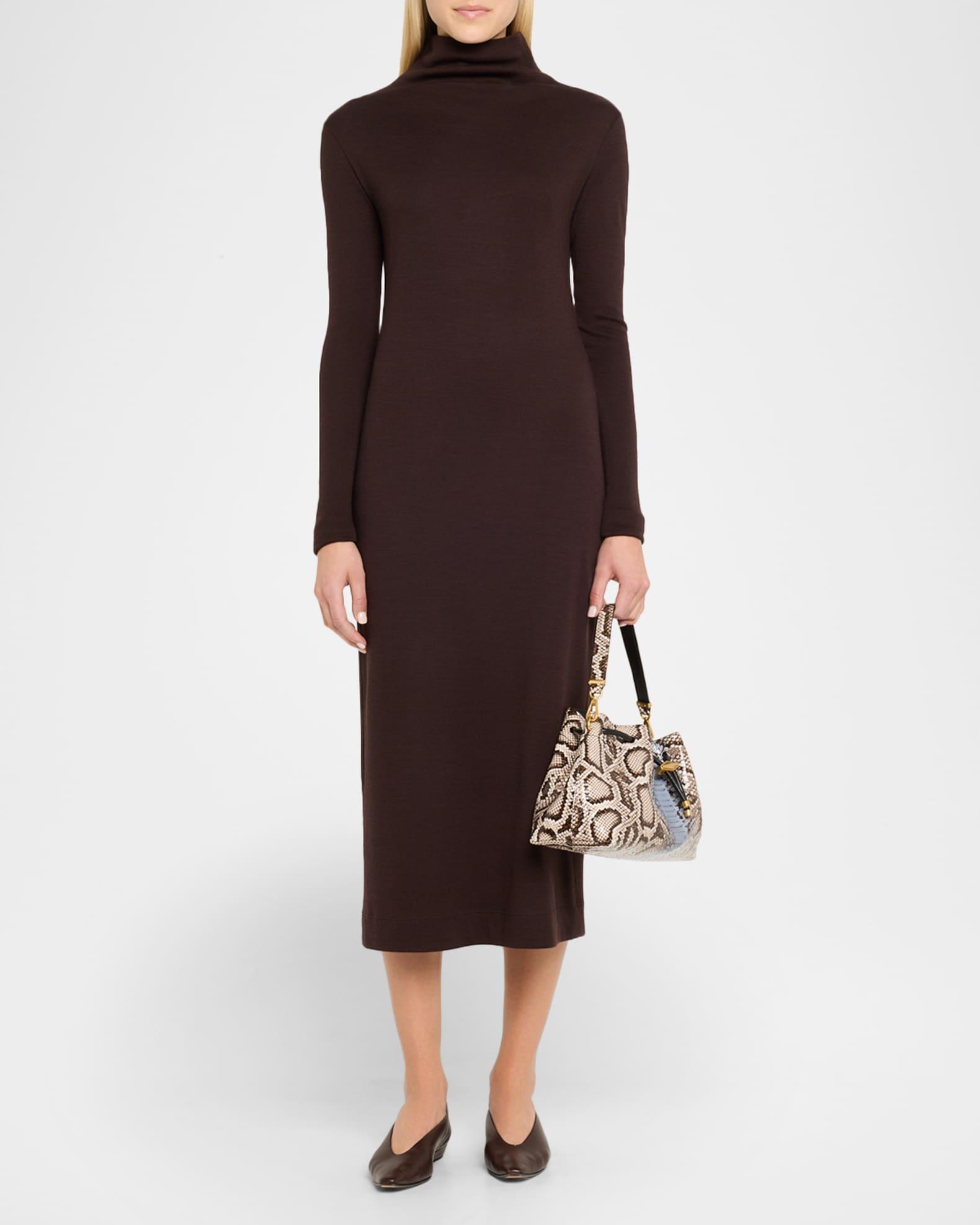 Bon Bon Python-Print Leather Bucket Bag Product Image