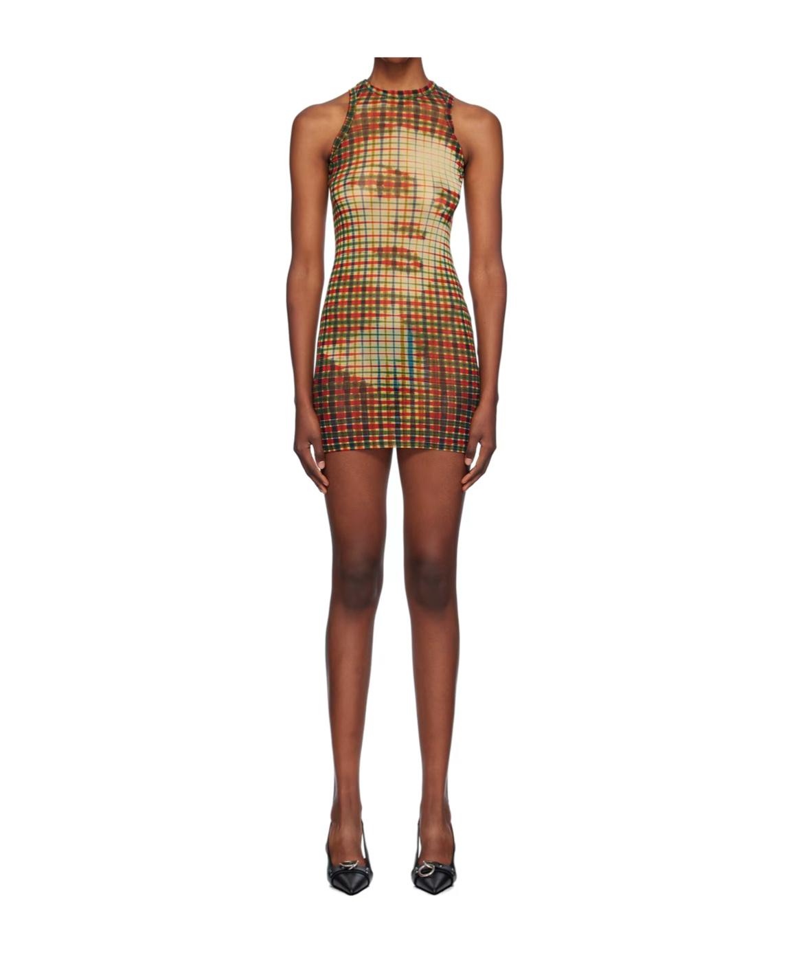 JEAN PAUL GAULTIER Graphic Print Dress In Brown Product Image