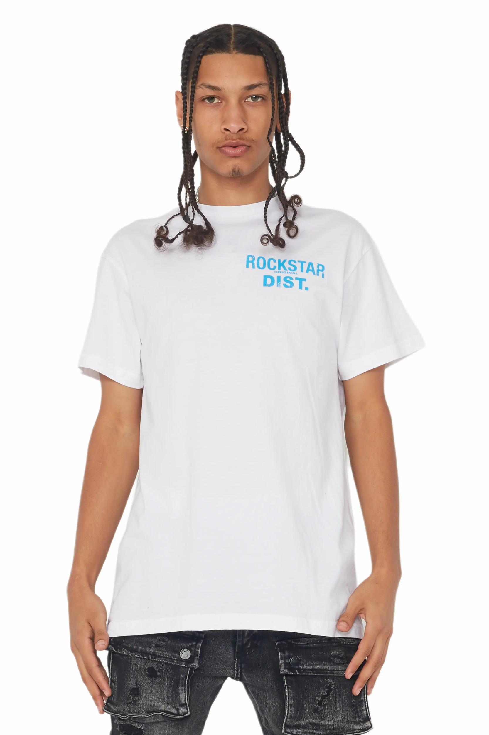 Lake White/Blue Graphic T-Shirt Male Product Image