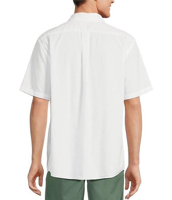 Roundtree & Yorke Short Sleeve Solid Seersucker Sport Shirt Product Image