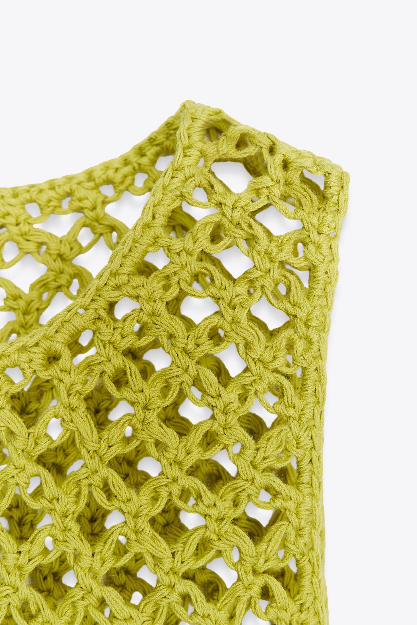 CROCHET KNIT FRINGE TOP Product Image