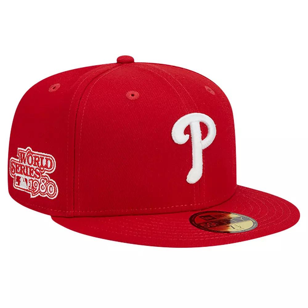 Men's New Era Red Philadelphia Phillies Logo 59FIFTY Fitted Hat, Size: 7 1/4 Product Image