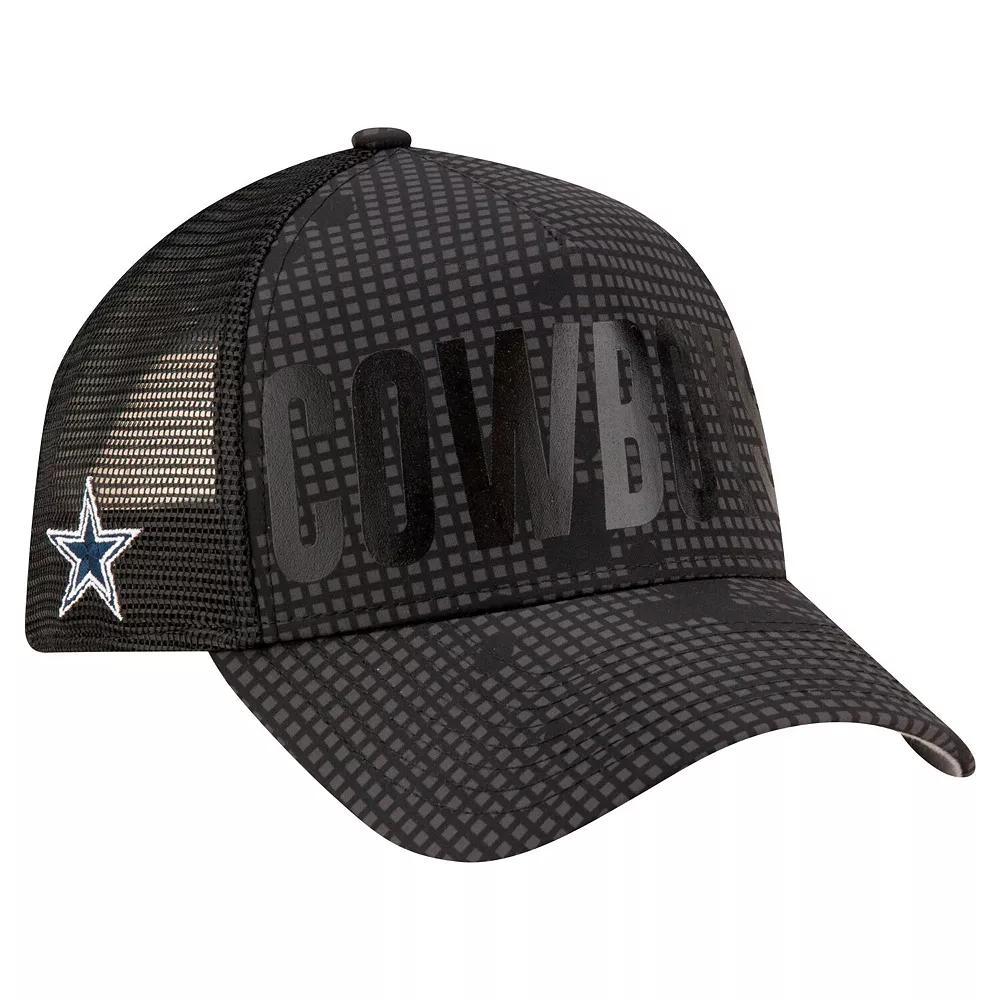 Men's New Era Graphite Dallas Cowboys Midnight Ink Tonal A-Frame 9FORTY Adjustable Hat, Dark G Product Image