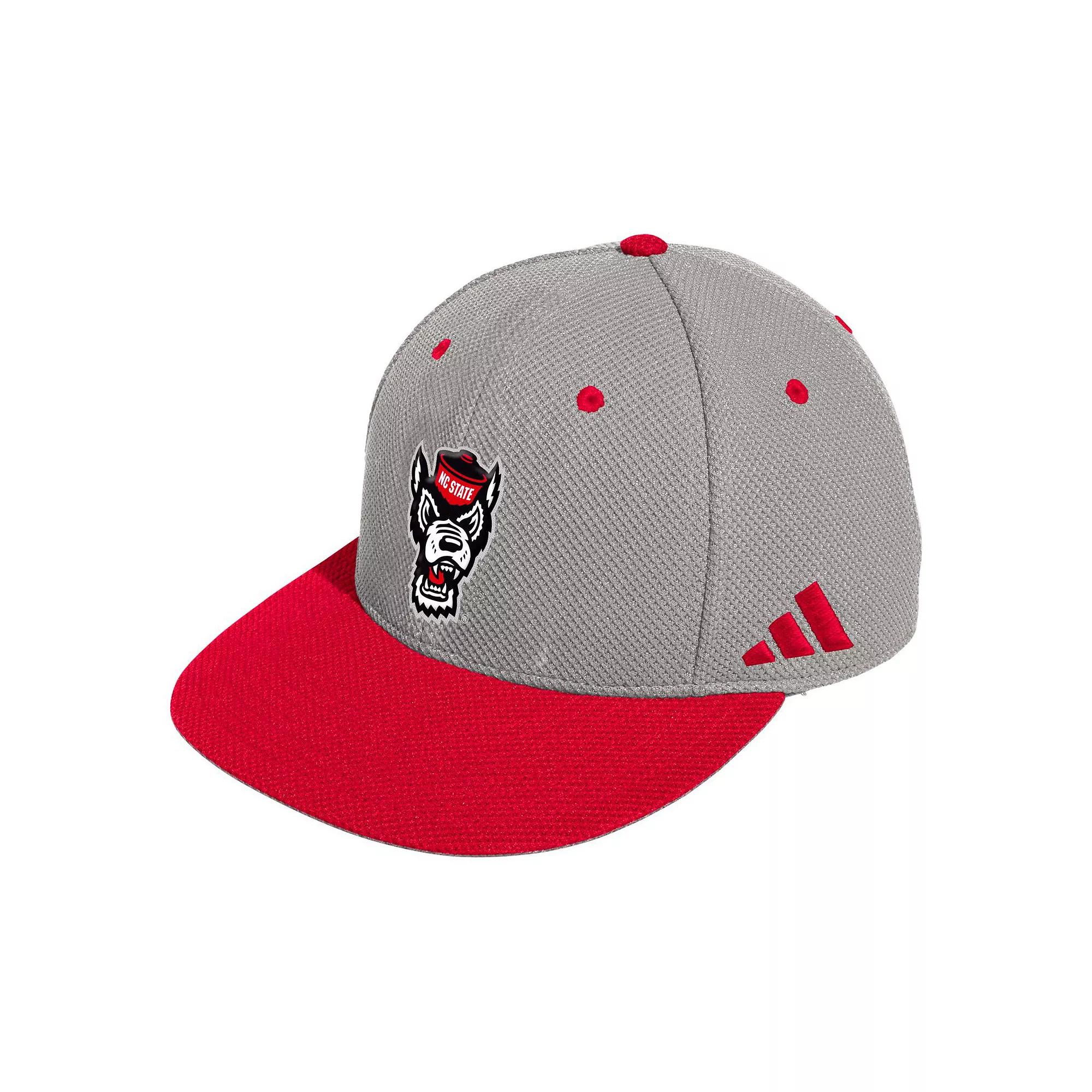 Men's adidas Gray NC State Wolfpack On-Field Baseball Fitted Hat, Size: 7 3/4, Nst Grey Product Image