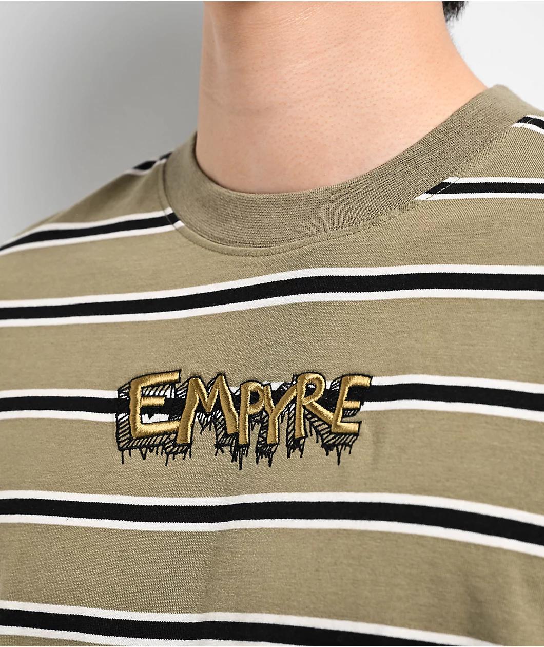 Empyre Stove Top Green Stripe Long Sleeve Knit T-Shirt Product Image