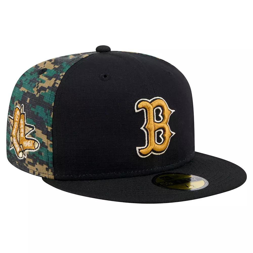 Men's New Era Black Boston Red Sox Digi Camo 59FIFTY Fitted Hat, Size: 7 3/8 Product Image
