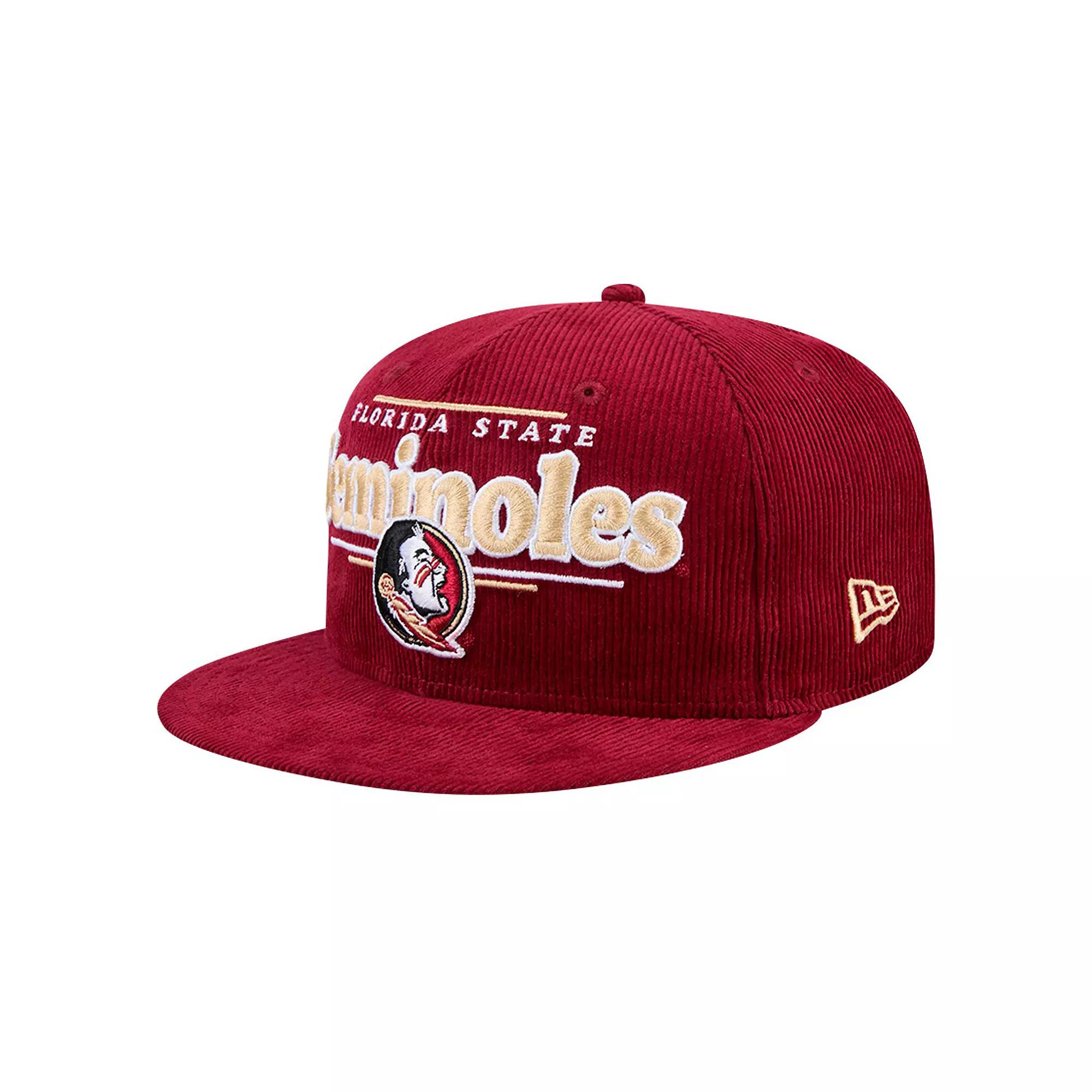 Men's New Era Garnet Florida State Seminoles Display 9FIFTY Snapback Hat, Red Product Image