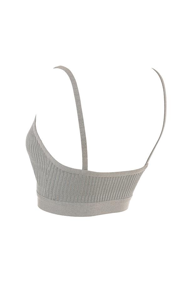 Evie  grey marl bandage bralette - sale Product Image
