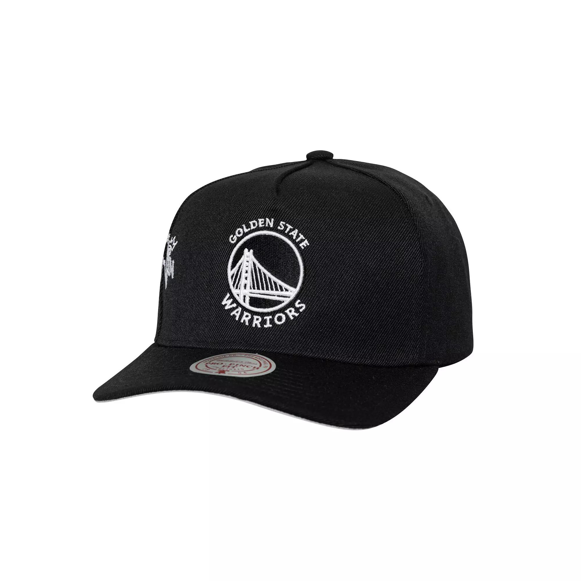 Men's Mitchell & Ness Black Golden State Warriors 2022 NBA Finals Born To Win Pro Crown Adjustable Hat Product Image