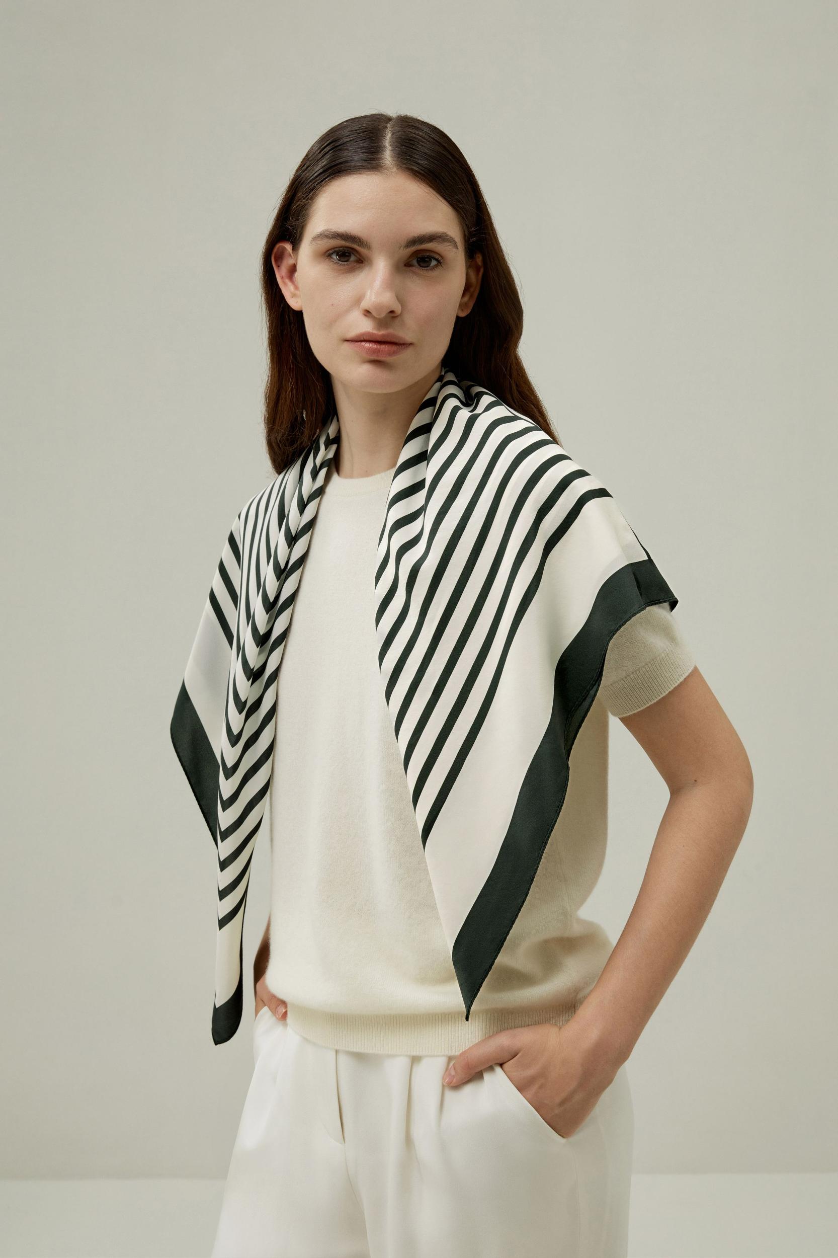 Mid-Century Pattern Silk Scarf Product Image