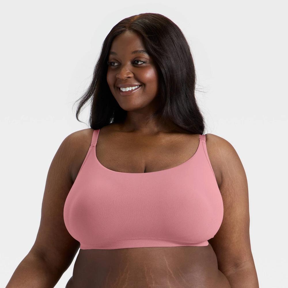 Women's Seamless Removeable Pad Bralette - Auden™ Mauve XXL Product Image
