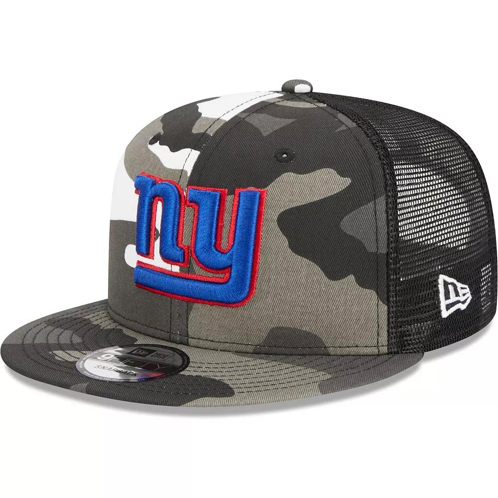 Men's New Era Urban Camo New York Giants 9FIFTY Trucker Snapback Hat, Green Product Image