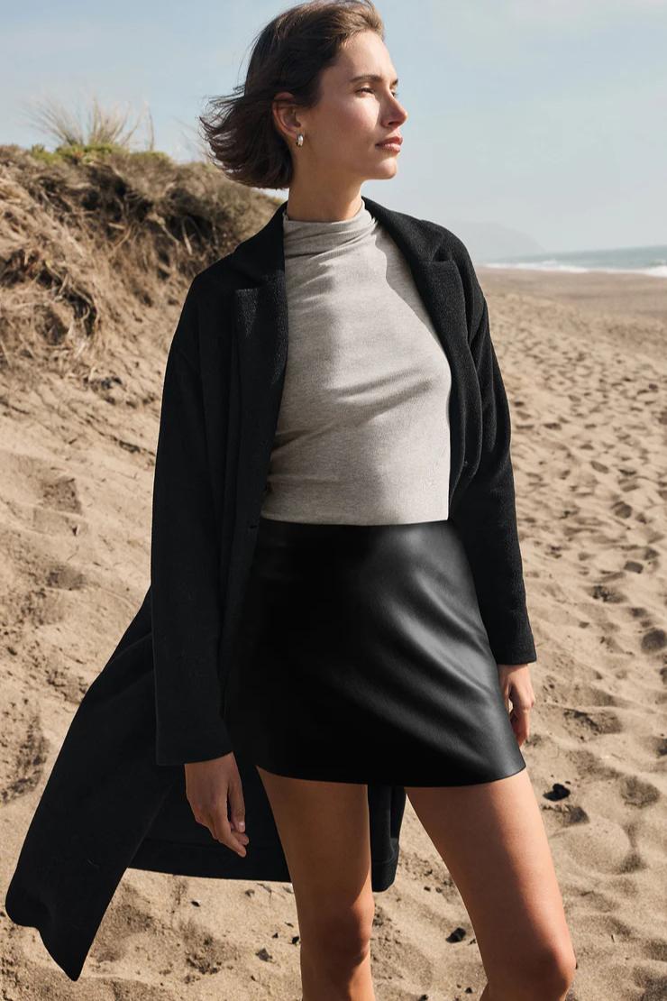 Ciera Faux Leather Mini Skirt Product Image