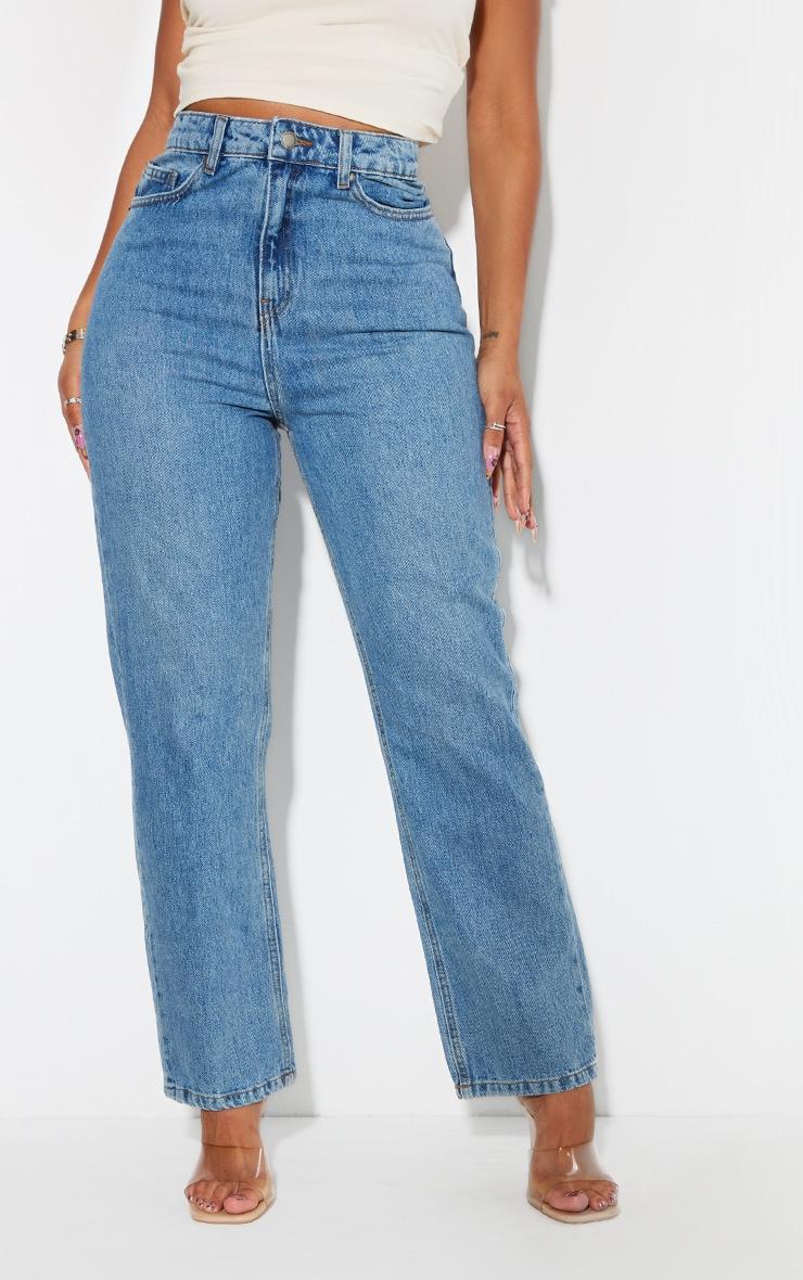 Shape Mid Wash Mom Jeans Product Image