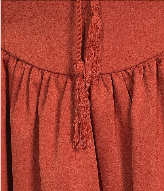 C&V Chelsea & Violet Square Neck Cap Sleeve Drop Waist Mini Dress Product Image