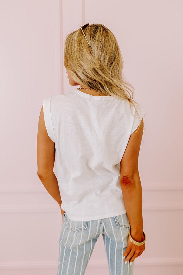 Epic Joy Shift Top In White Product Image