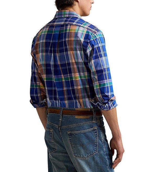 Polo Ralph Lauren Classic Fit Plaid Stretch Poplin Long Sleeve Woven Shirt Product Image
