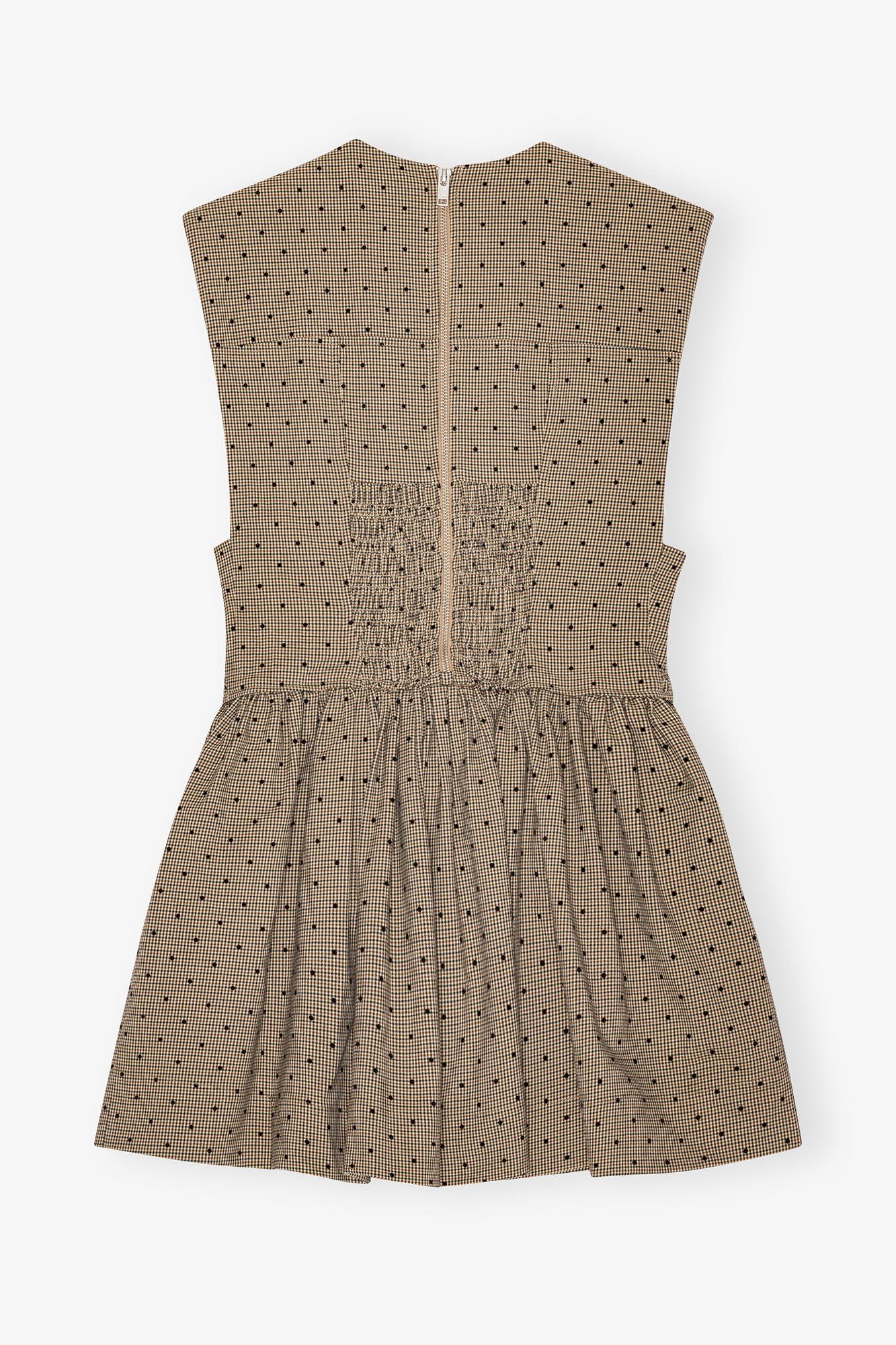 Brown Flock Suiting Corset Mini Dress Product Image