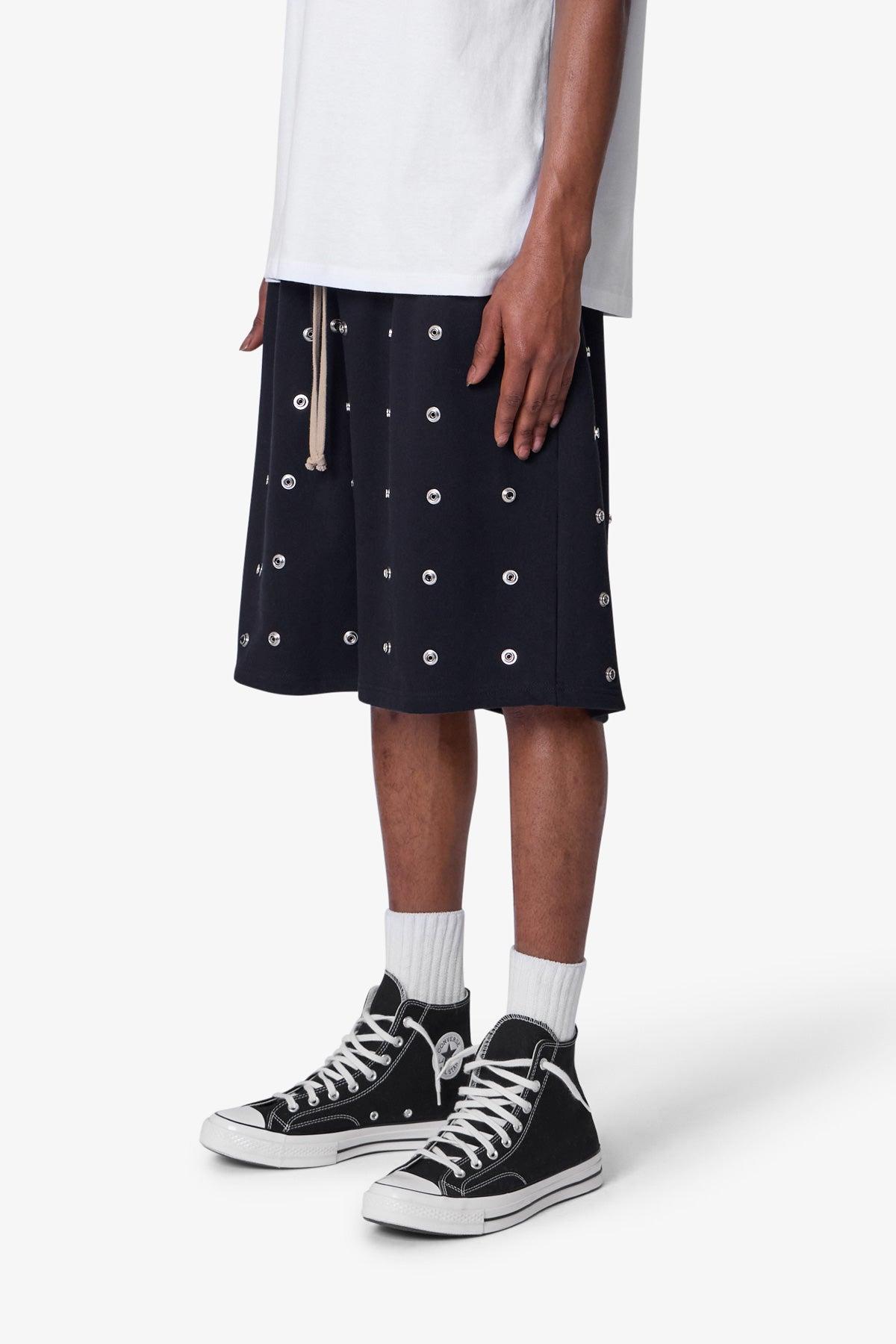 All Over Button Shorts - Black Product Image