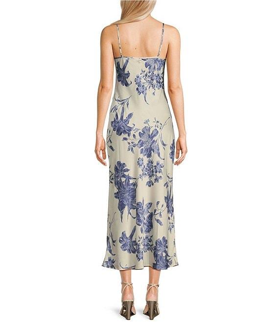Guess Sleeveless Spaghetti Strap Akilina Floral Printed Dress Product Image