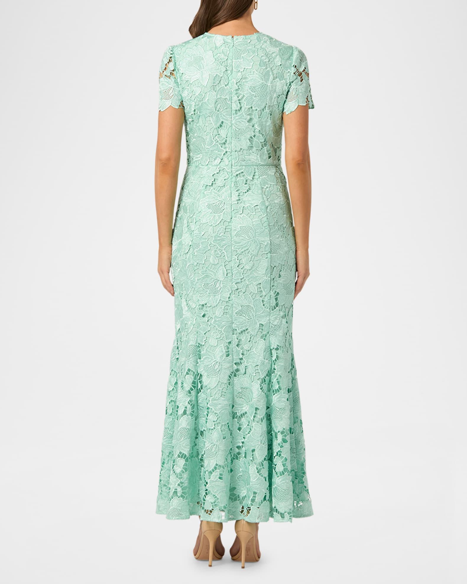 Brie Floral Lace Trumpet Maxi Dress Product Image