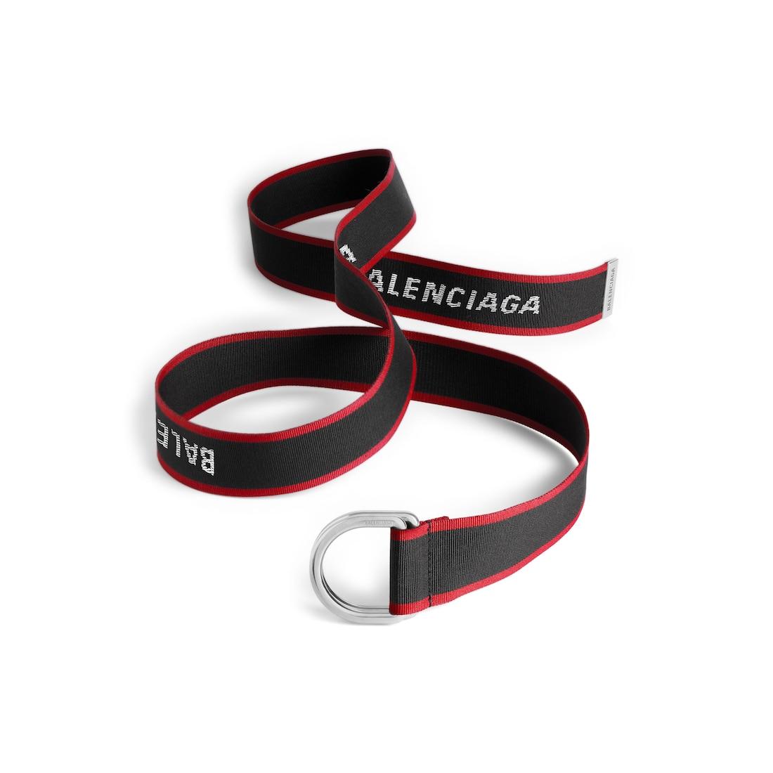 Men's D Ring Belt in Black/red Product Image