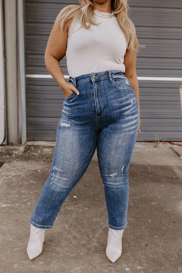 Risen The Hartlen High Waist Distressed Jean Curves Product Image