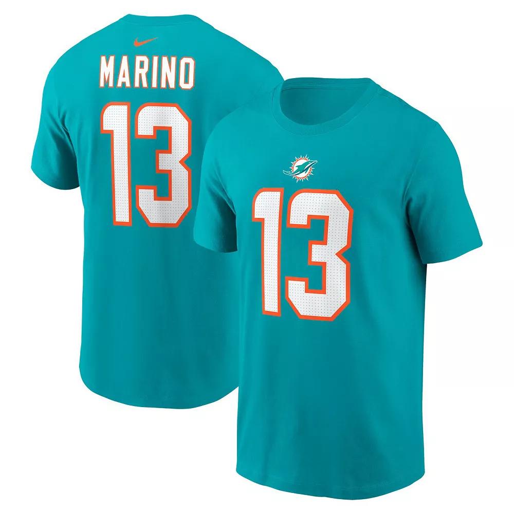 Men's Nike De'Von Achane Aqua Miami Dolphins Player Name & Number T-Shirt,  Product Image