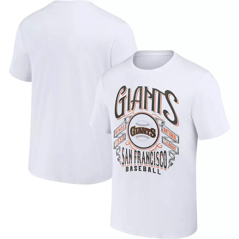 Men's Darius Rucker Collection by Fanatics White San Francisco Giants Distressed Rock T-Shirt, Size: Small Product Image