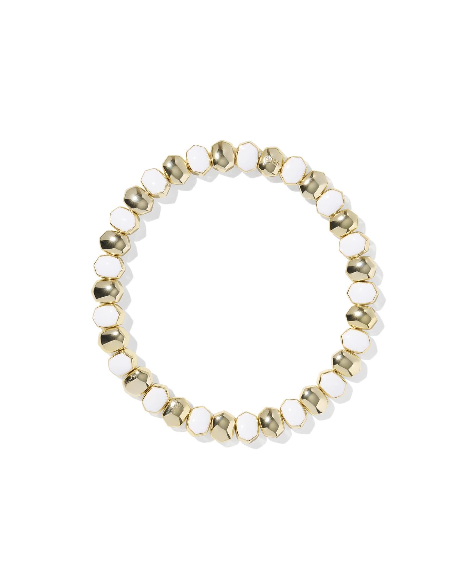 Daphne Enamel Gold Stretch Bracelet Product Image