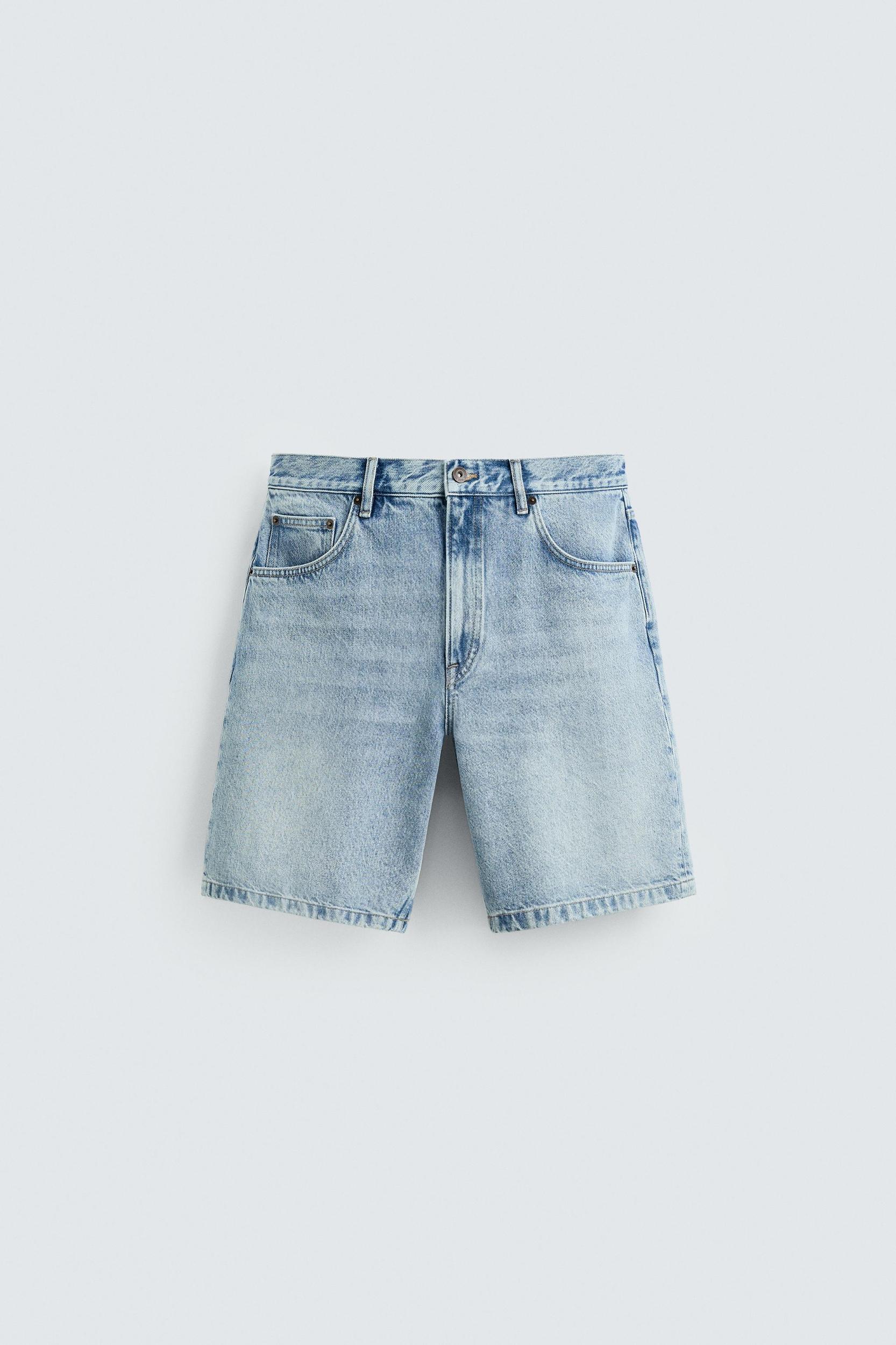 REGULAR FIT DENIM SHORTS Product Image