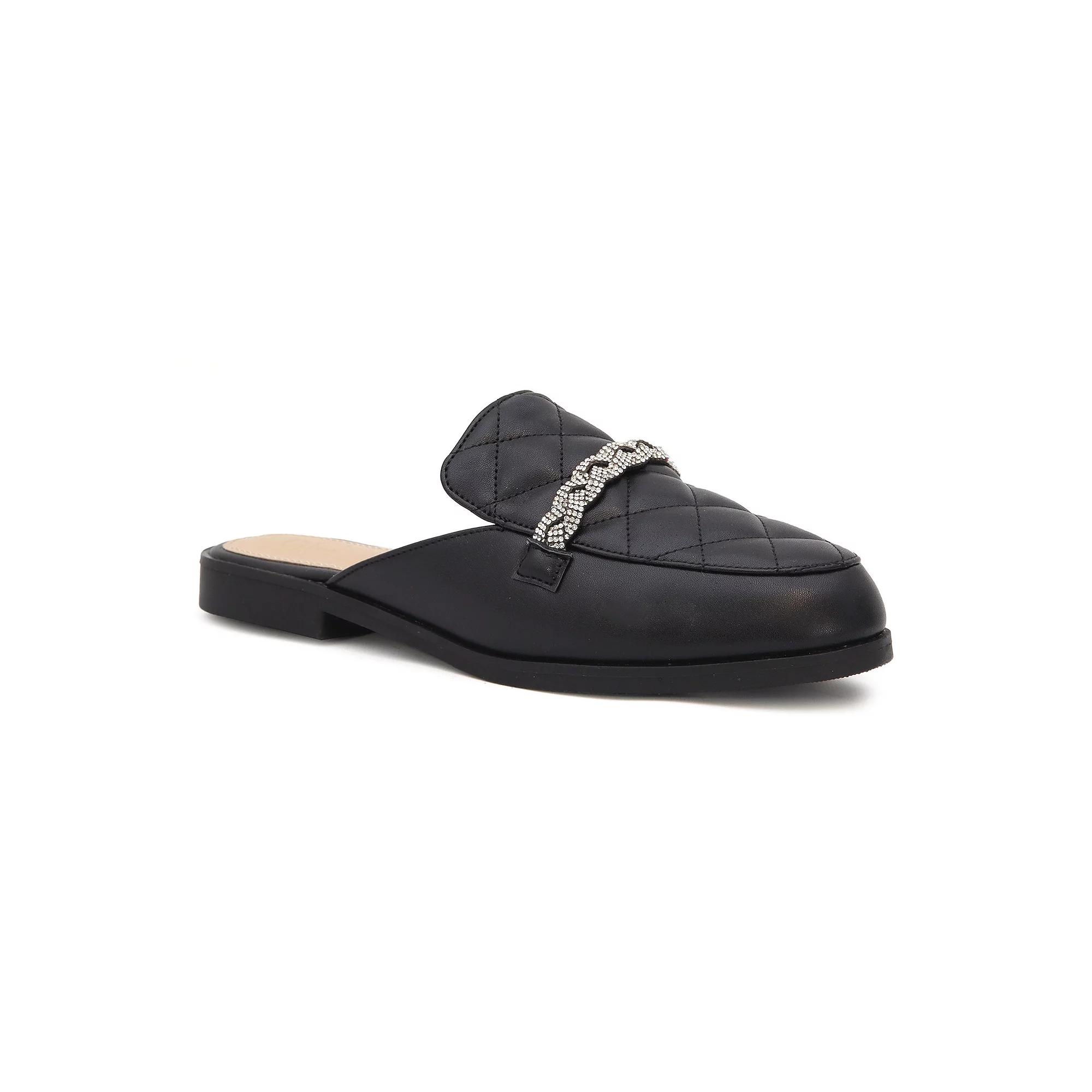 Yoki Jacey-06 Women's Quilted Mules, Black Product Image