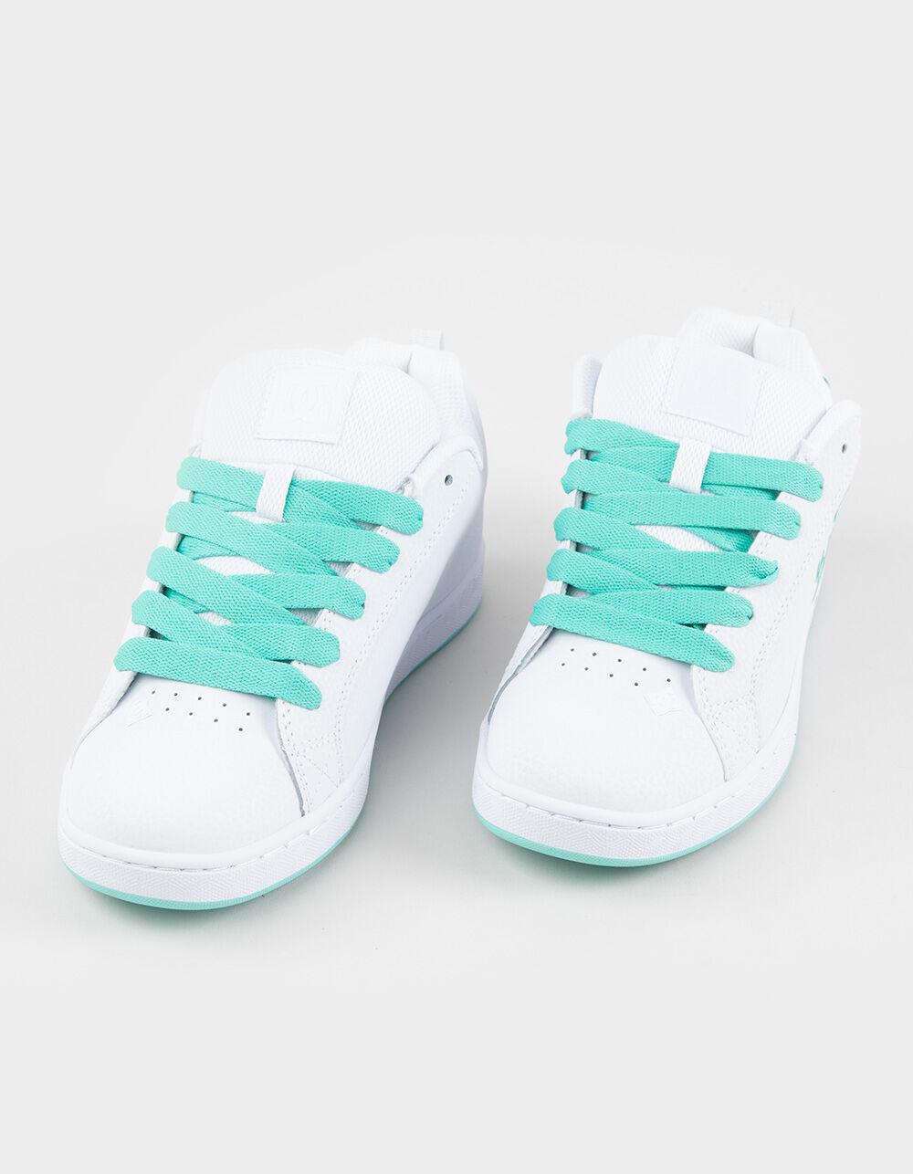 DC SHOES Court Graffik Womens Shoes - WHT/GREEN Product Image