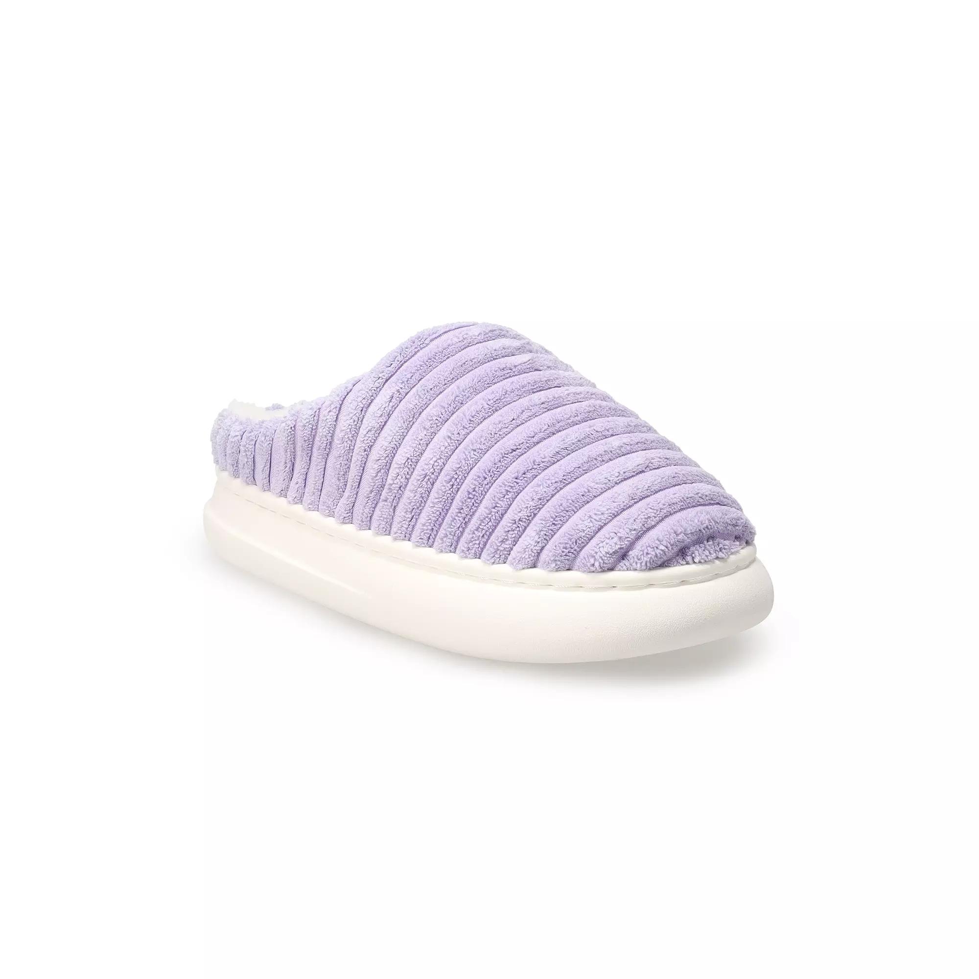 Women's Faux Fur Slippers, Size: XL, Purple Product Image