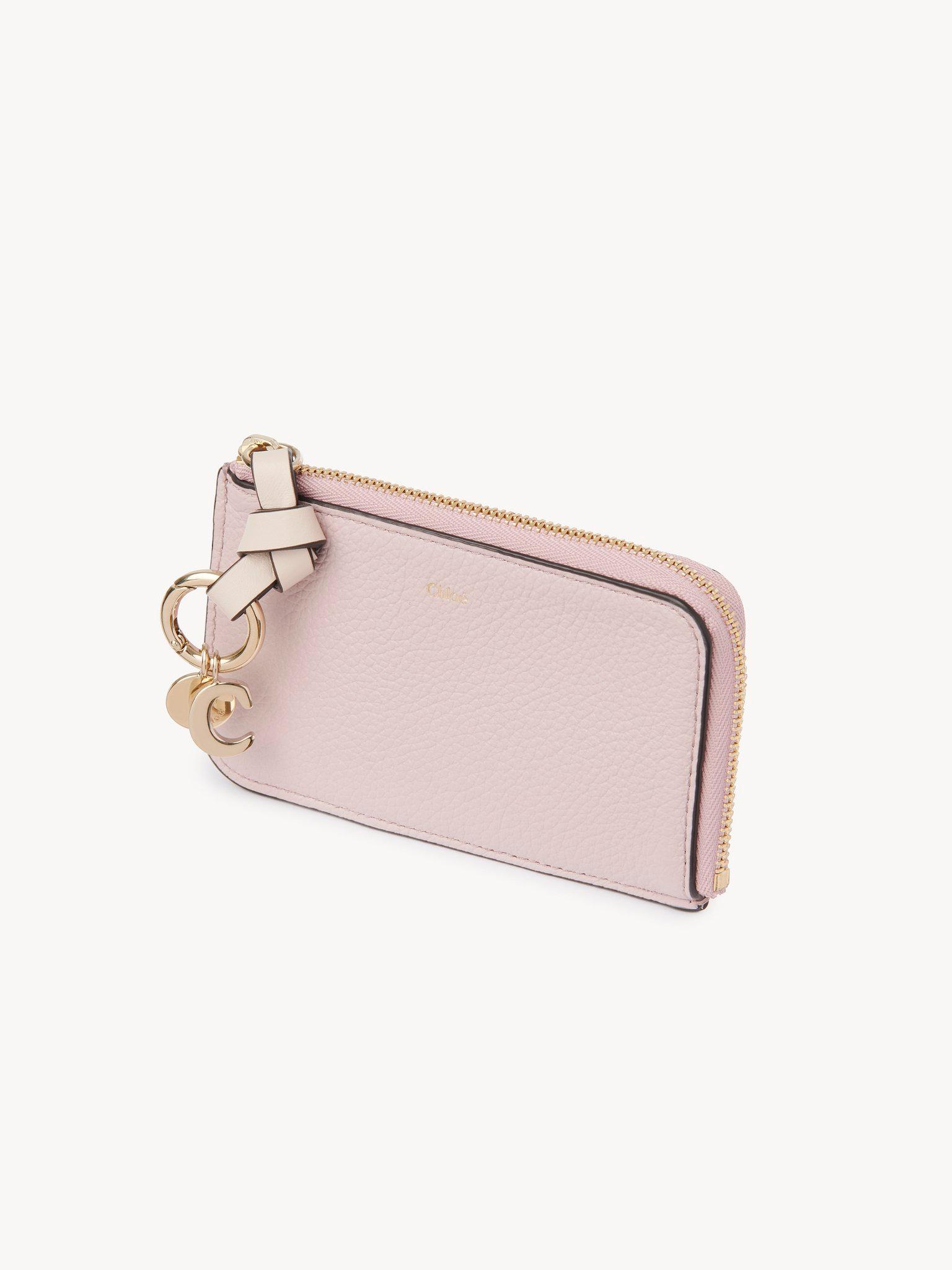Alphabet wallet in grained leather Product Image