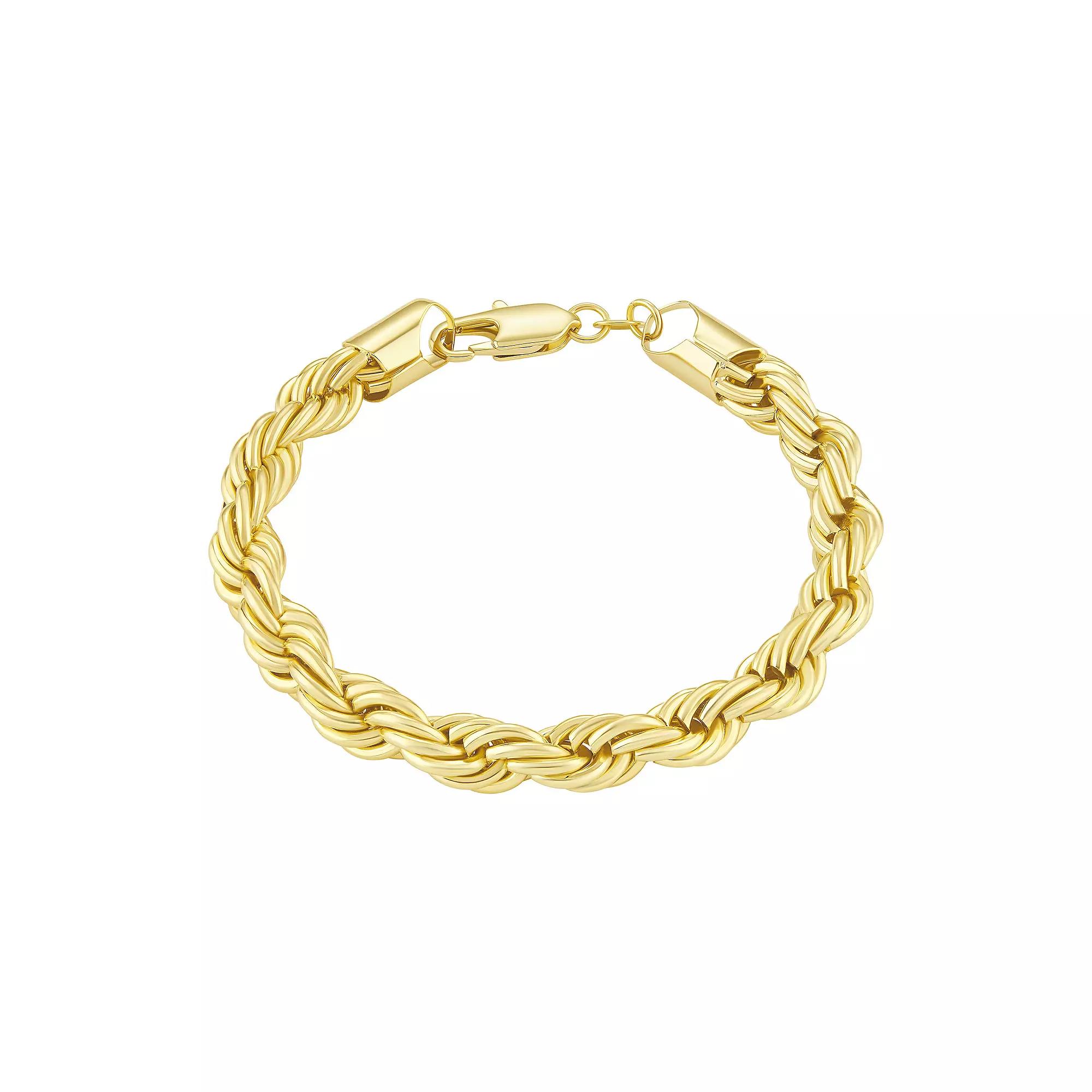 PRIMROSE 8 mm Rope Bracelet, Women's, Size: 7.5", Gold Tone Product Image