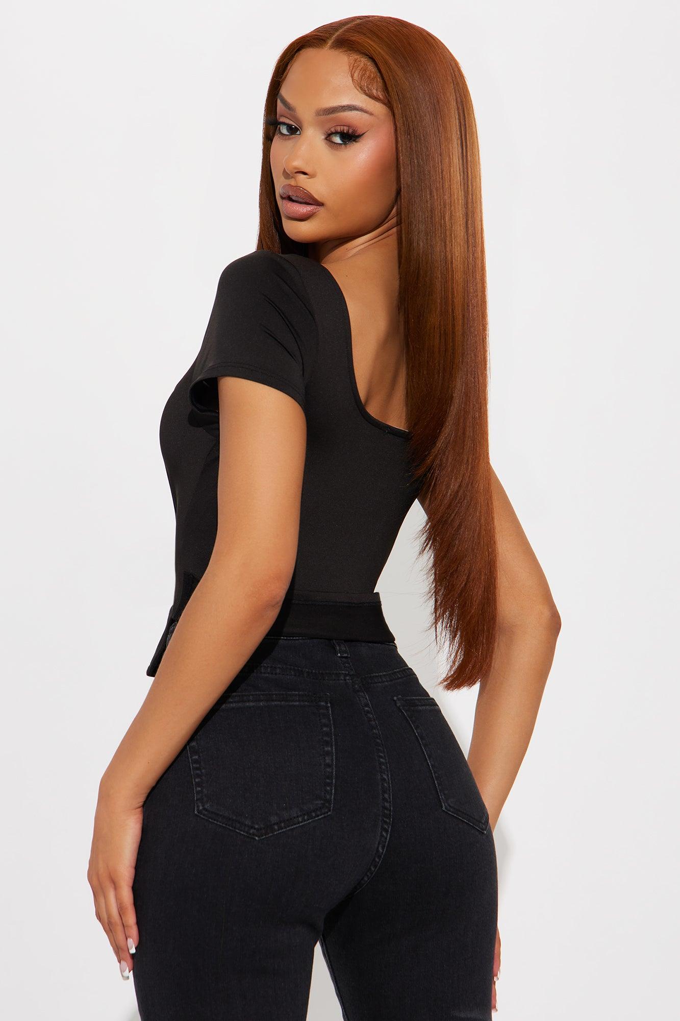 Roxy Double Lined Top - Black Product Image