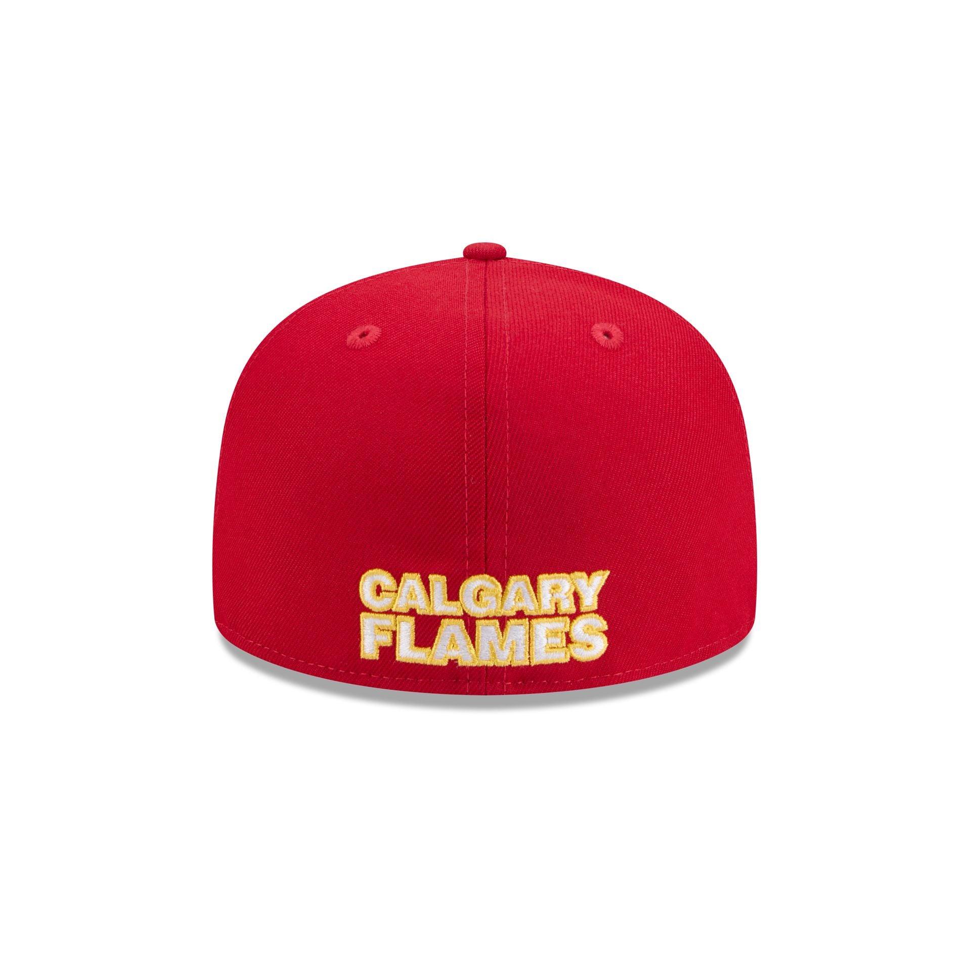 Calgary Flames Rear Wordmark 59FIFTY Fitted Hat Male Product Image