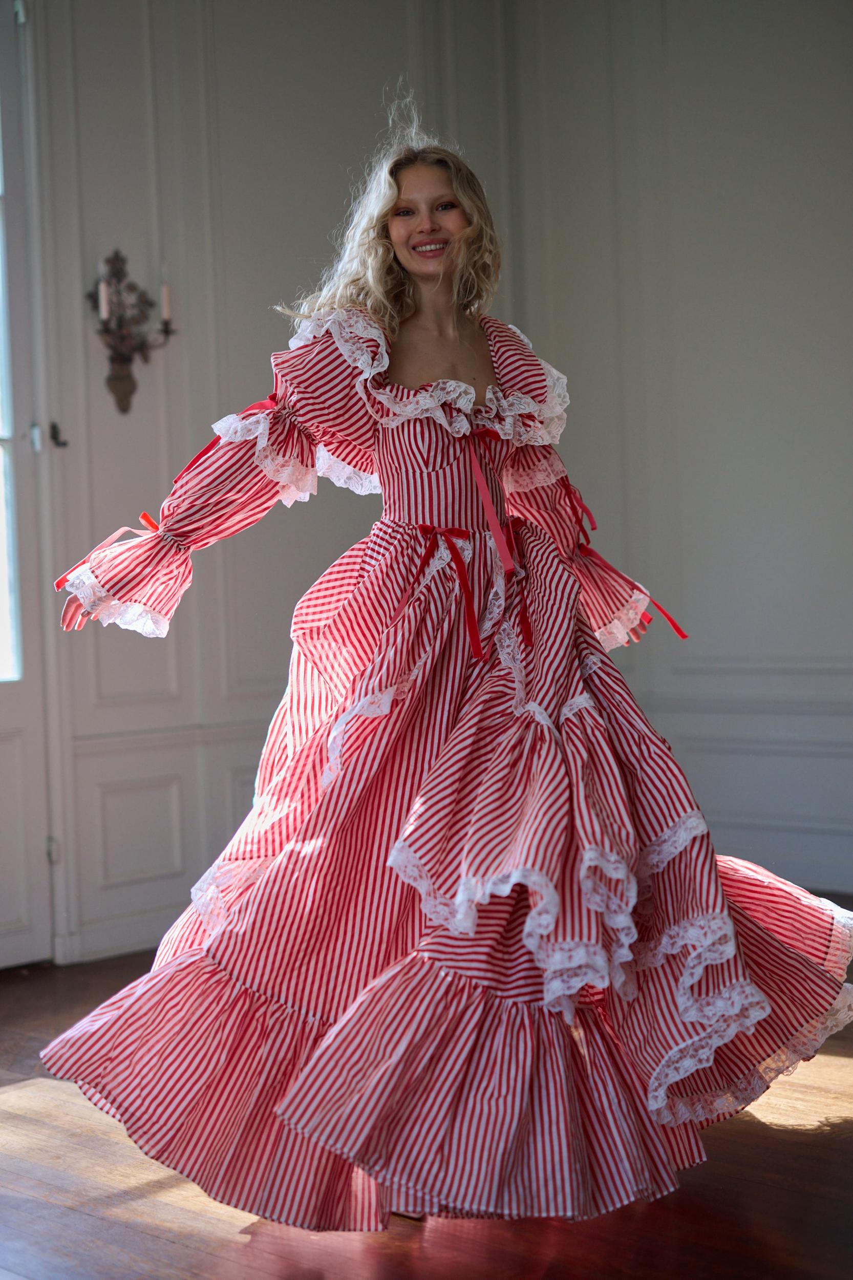The Candy Stripe Waltz Gown Product Image