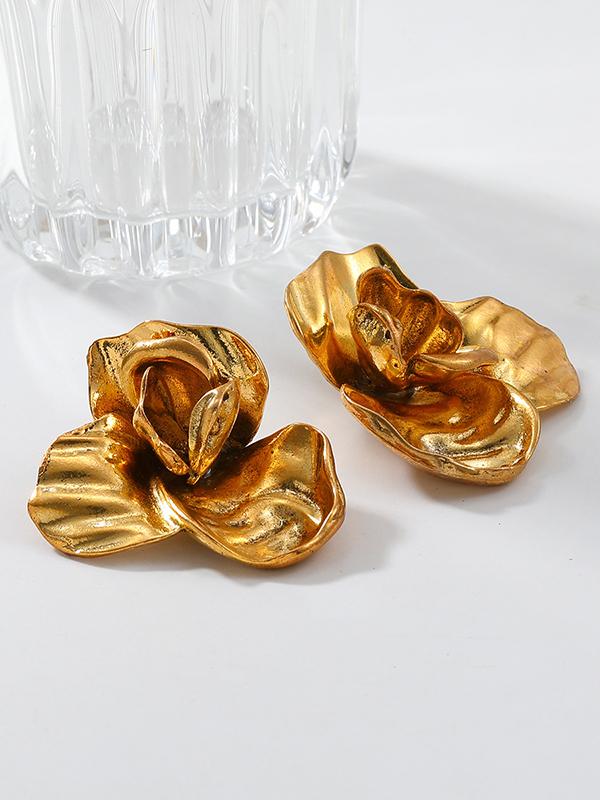Flower Shape Drop Earrings Product Image